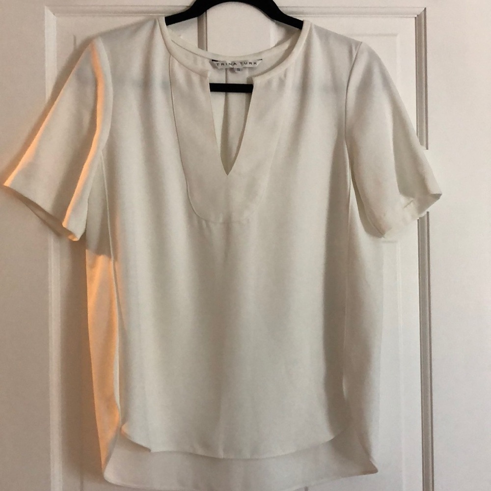 Trina Turk Kamren Split Neck Blouse